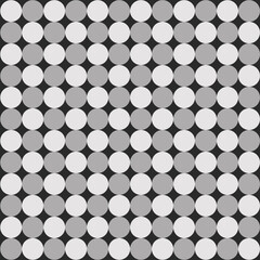 Monochrome Circle Seamless Pattern Vector Background