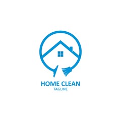 Home Clean logo vector icon,simple illustration