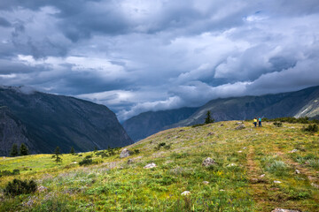 Fototapeta premium Mountain landscape. Ulagansky district, Altai Republic, Russia