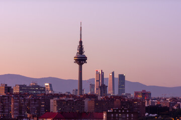 Fototapeta na wymiar Skyline Madrid