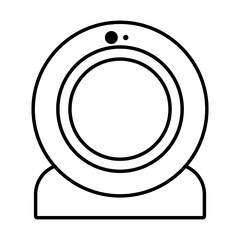 web cam icon, line style