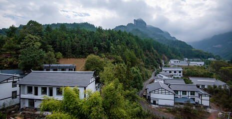 Beautiful landscape of Tianmen mountain national park, Hunan province, Zhangjiajie The Heaven Gate of Tianmen Shan, mountain in china