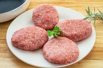 焼く前のハンバーグ