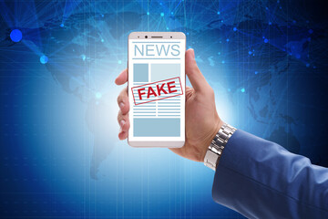 Fake news concept in information manipulation concept