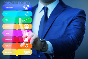 Private equity investment business concept