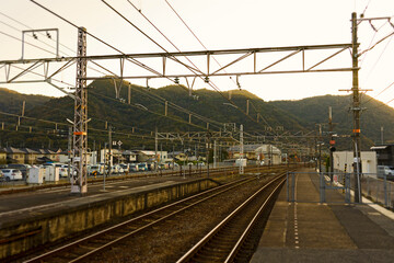 Fototapeta premium 夕焼け線路