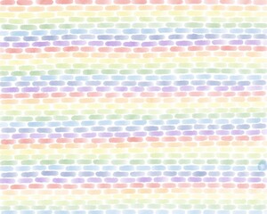 Colorful rainbow brick wall watercolor background Sweetness and soft frame.
