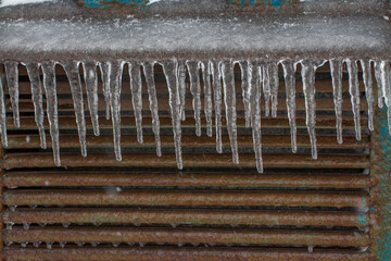 Icicles in a row