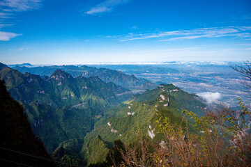 Beautiful landscape of Tianmen mountain national park, Hunan province, Zhangjiajie, China
