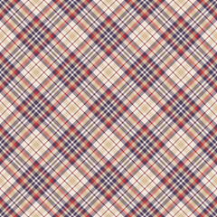 Plaid seamless pattern. Vector background of textile ornament. Flat fabric design.