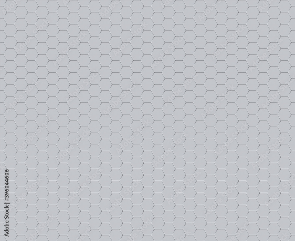 Poster decorative technology futuristic hexagon background. seamless pattern vector surface material gray c
