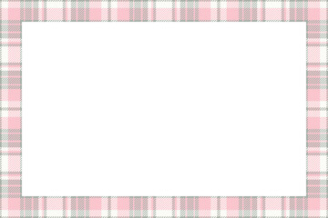 Vintage frame vector. Scottish border pattern retro style. Tartan plaid ornament.