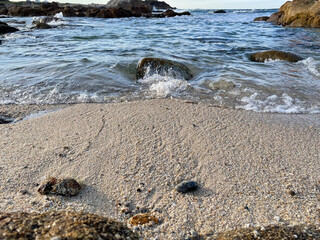 footprints on the beach