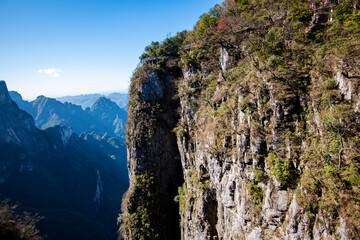 Beautiful landscape of Tianmen mountain national park, Hunan province, Zhangjiajie, China