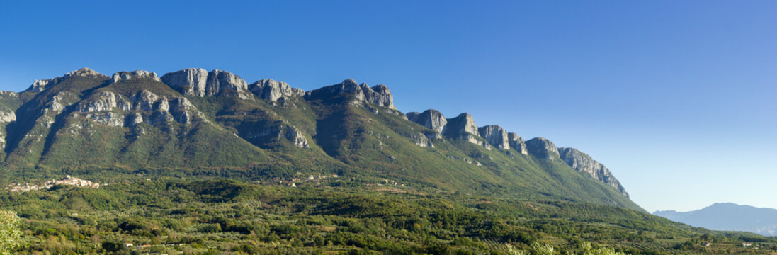 alburni massif in Cilento National Park on Apennines