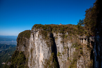 Naklejka premium Beautiful landscape of Tianmen mountain national park, Hunan province, Zhangjiajie, China