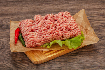 Raw Minced pork meat for cooking