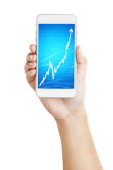 collection of Isolated male hands holding the phone similar like iphone in white background
