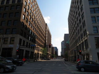 Fototapeta premium Minneapolis downtown street and buildings