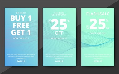Flash sale discount banner template promotion, end of season special offer banner, template design for media promotions and social media promo, vector illustration.