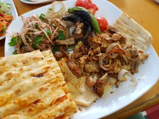 Turkish Traditional Offal Food Uykuluk made with Animals Gland, Pancreas or Rib Cage.