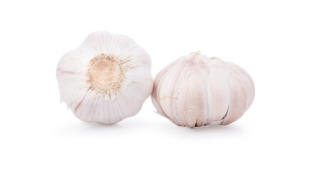 Garlic collection Isolated on white background