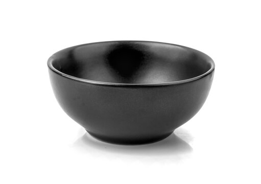 Black Bowl Isolated On White Background