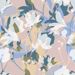 Beautiful seamless floral pattern background.