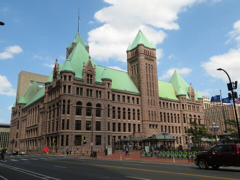 Historic City Hall In Minneapolis, Minnesota. The Building Is Jointly Owned By The City And County And Managed By Municipal Building Commission.