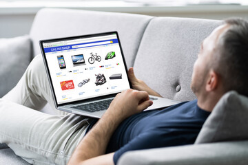 Fototapeta premium Online Ecommerce Shop Or Shopping Application