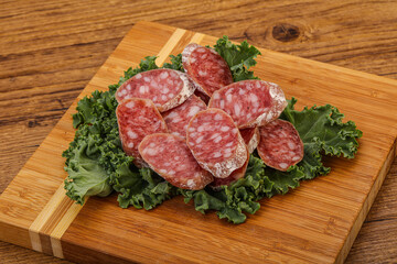 Iberian pork Fuet sausage slices