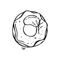 Coloring Page for Kid of Egg Boiled Hand Drawn