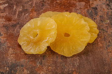 Dried sweet tasty pineapple heap