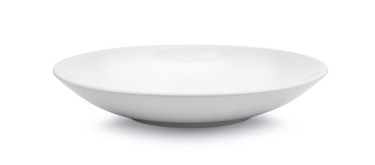 white plate isolated on a white background.