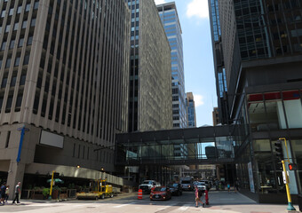 Downtown Minneapolis in Minnesota. Minneapolis is the largest city in the state of Minnesota.