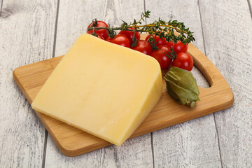 Hard parmesan cheese piece