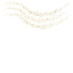 Gold Glitter Stars. Luxury Shiny Confetti.