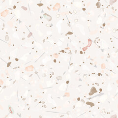 Terrazzo Texture Vector. Flooring Seamless Pattern