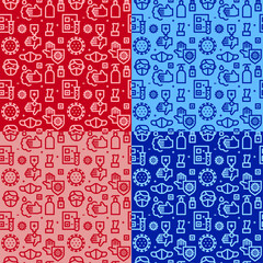 Coronavirus Seamless Patterns