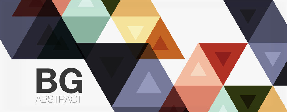 Mosaic triangle pattern abstract background for cover, banner, flyer and poster and other template