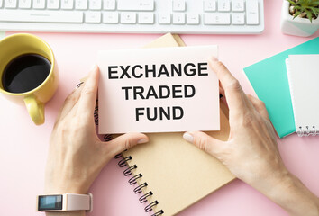 ETF - Exchange Traded Funds word business concept