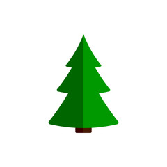 Christmas tree icon, isolated Xmas fir symbol, graphic design template, vector illustration
