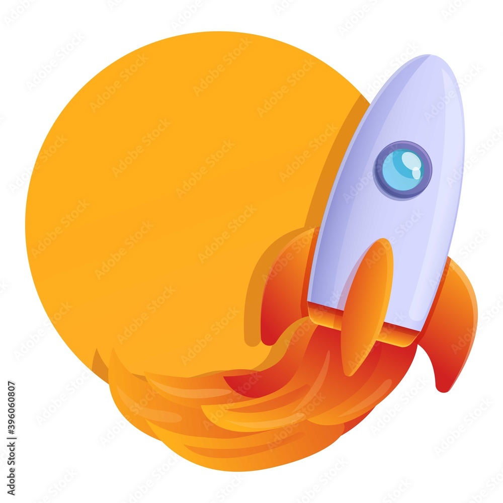 Poster internet speed rocket icon. cartoon of internet speed rocket vector icon for web design isolated on 