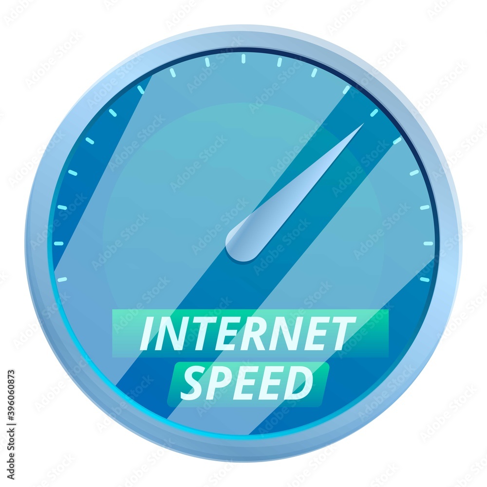 Poster internet speed gauge icon. cartoon of internet speed gauge vector icon for web design isolated on wh