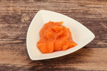 Cod fish roe in the bowl