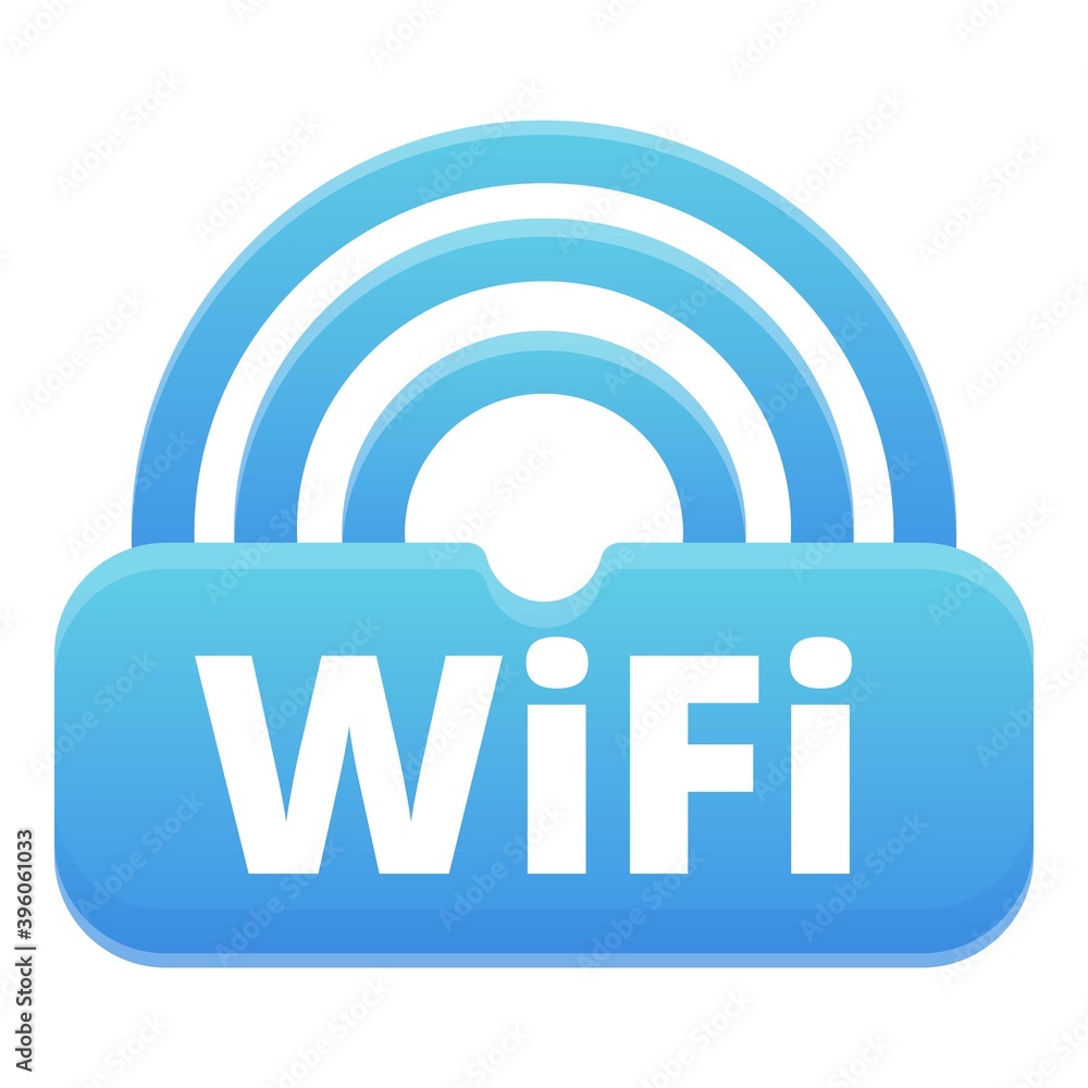Poster free wifi zone device icon. cartoon of free wifi zone device vector icon for web design isolated on 