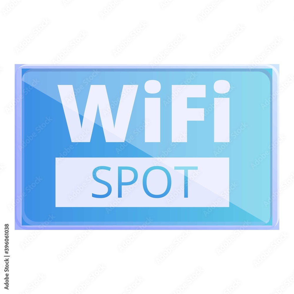 Poster public wifi spot icon. cartoon of public wifi spot vector icon for web design isolated on white back