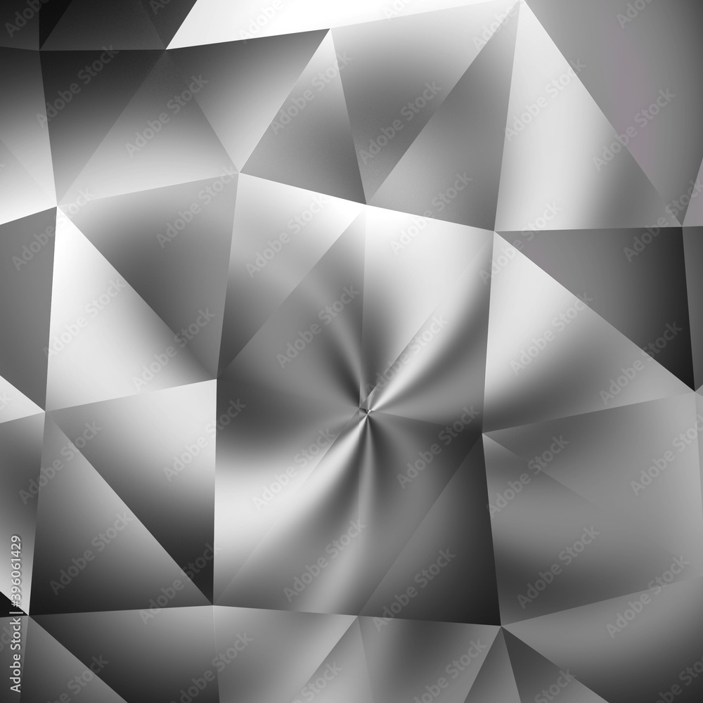 Poster abstract metallic triangular dark grey background with copy space