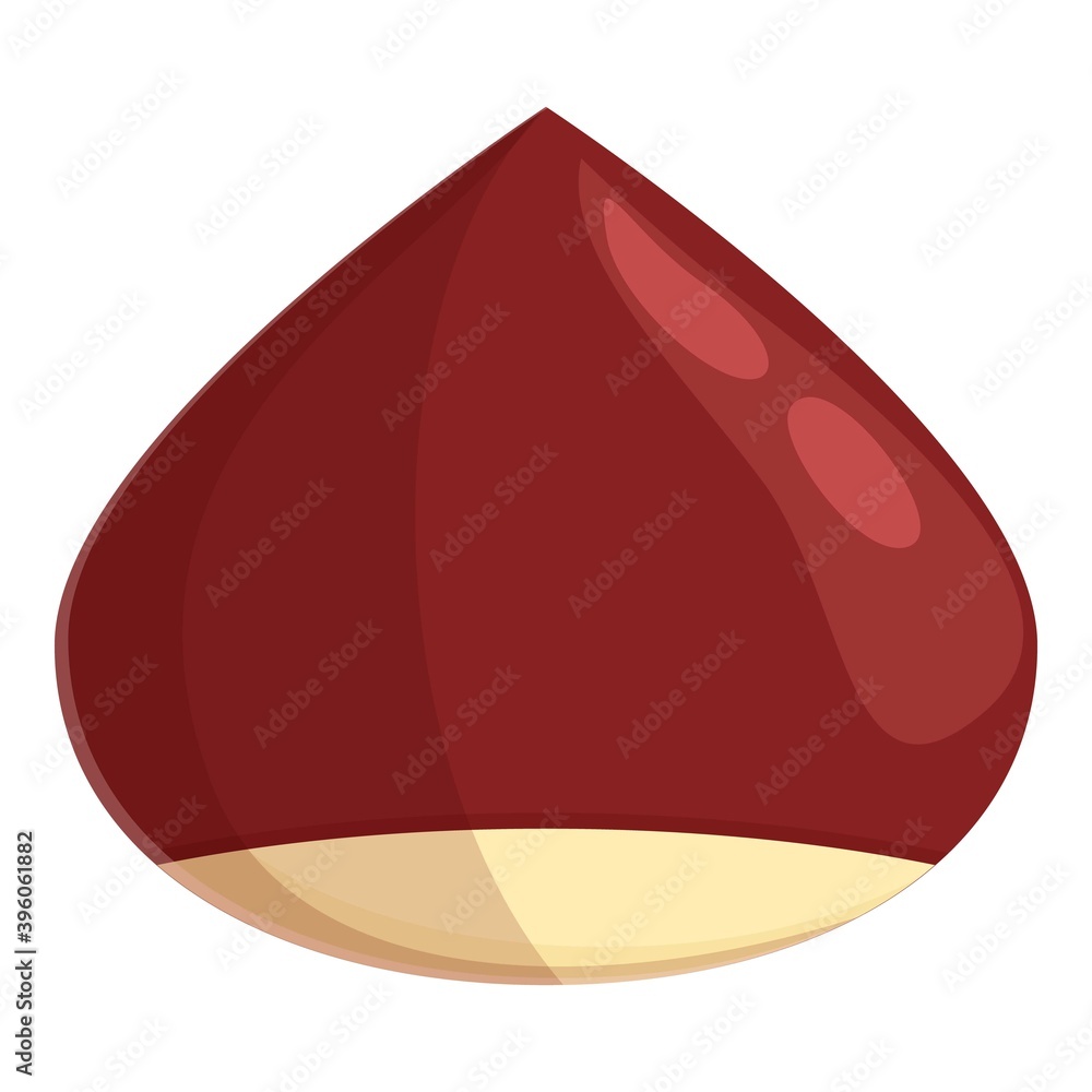 Poster chestnut botanic icon. cartoon of chestnut botanic vector icon for web design isolated on white back