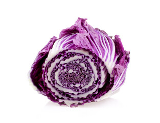 Obraz premium purple chinese cabbage on white background